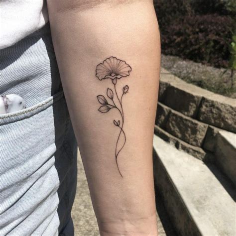 morning glory tattoo|minimalist morning glory tattoo.